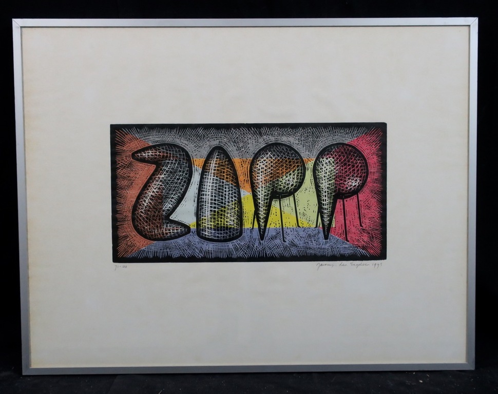 Jacomijn den Engelsen: Houtsnede, Zapp - Ingelijst kopen? Bied vanaf 1!