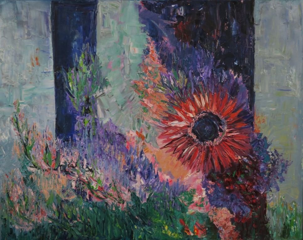 Franca Muller Jabusch: Olieverf op doek, Bloem kopen? Bied vanaf 50!