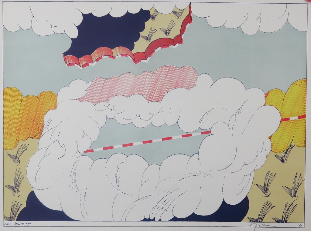 Hannes Postma: Litho, Land-escape verkocht voor € 35!