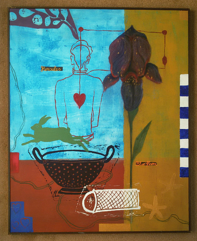 Elma van Haren - Hercules, gemengde techniek op doek (ingelijst, groot) kopen? Bied vanaf 100!