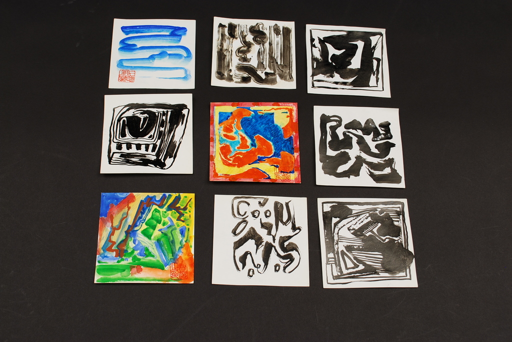 ERNST VIJLBRIEF (1934-2010) 9 kleine werkjes op papier verkocht voor € 75!