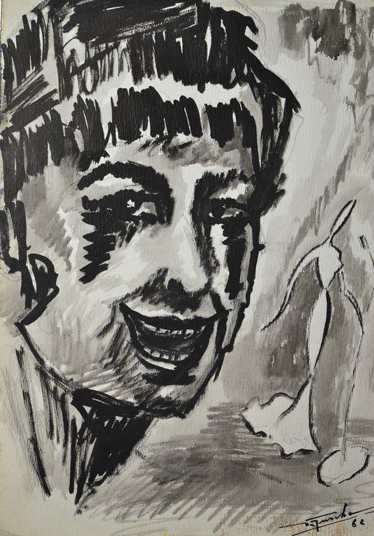 Jurcka Wim, tekening, portret kopen? Bied vanaf 60!