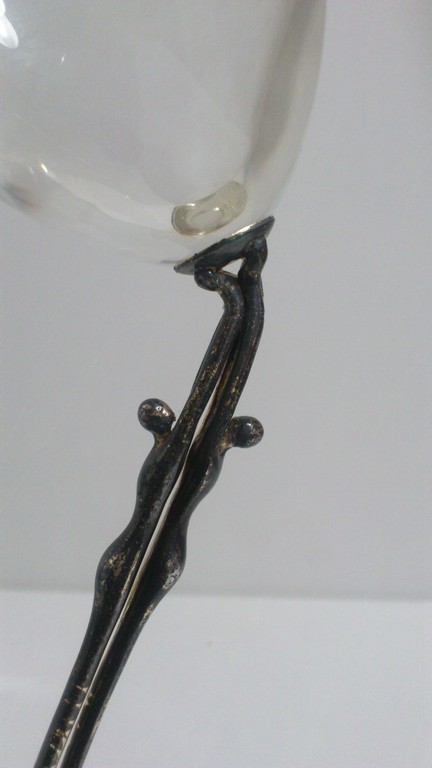 Ammerlaan-van Niekerk, Corry bronzen sculpture met kristallen glas  kopen? Bied vanaf 30!