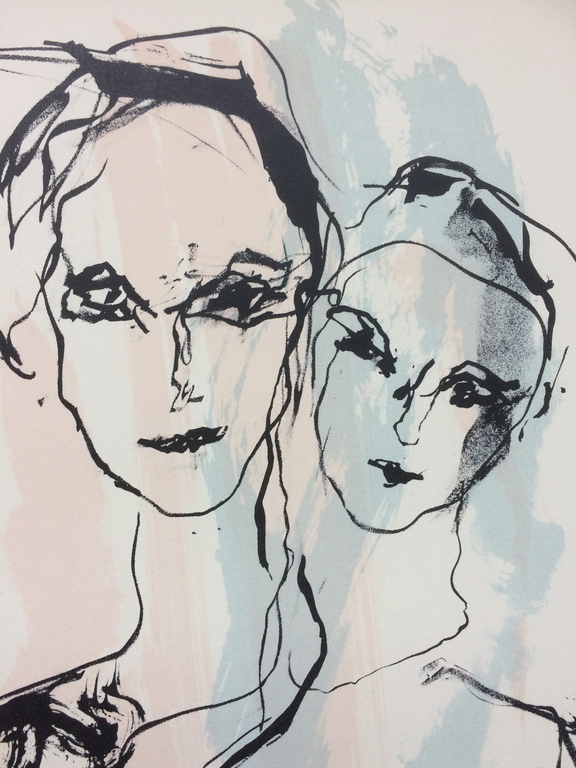 Ernesto Treccani - dubbelportret - lithografie - gesigneerd kopen? Bied vanaf 40!
