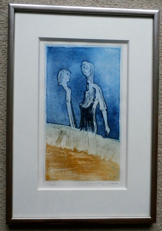 Jan Montyn - ingelijste ets: Als een cameleon - 1998 kopen? Bied vanaf 125!