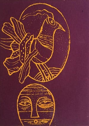 Corneille - Corneille - Masque et oiseau ( suiker-ets) 1977 - EA kopen? Bied vanaf 285!