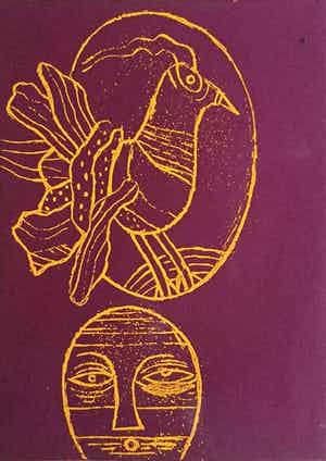 Corneille - Corneille - Masque et oiseau ( suiker-ets) 1977 - EA verkocht voor € 285!