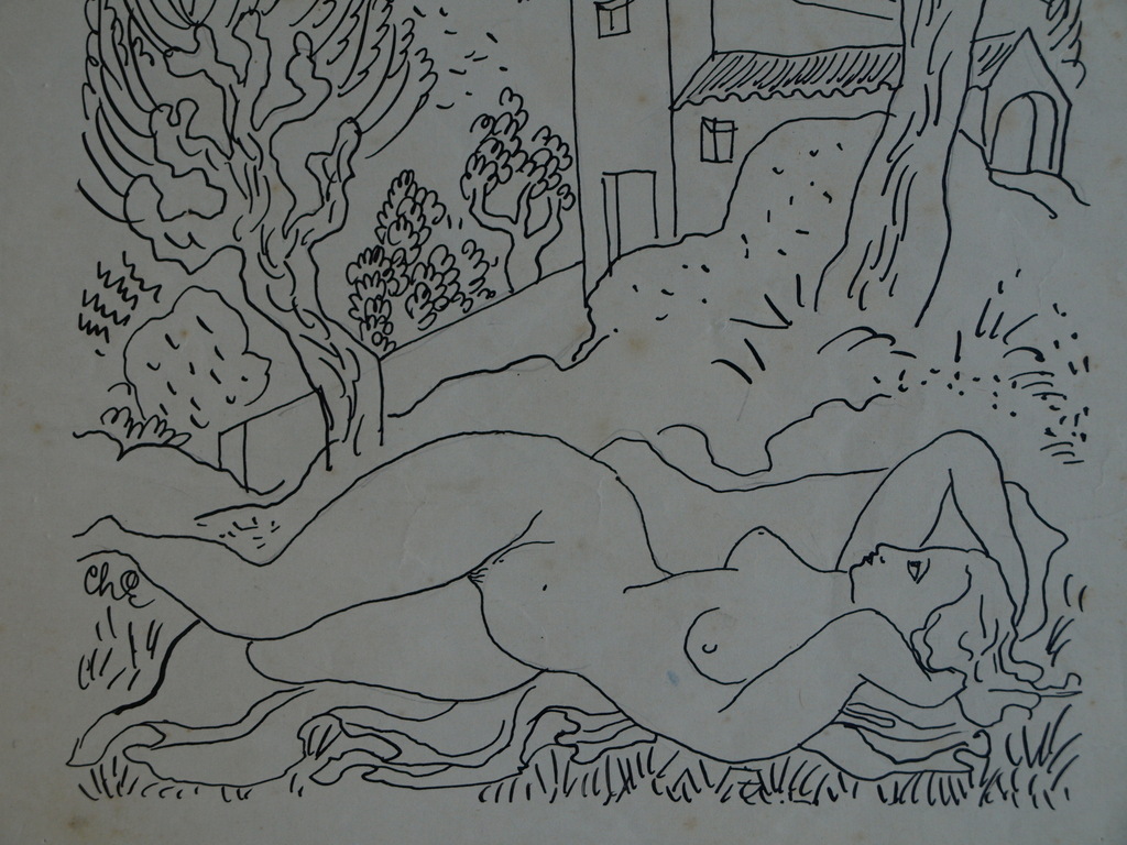 Charles Eyck : Tekening , Het licht achter Golgotha – gesigneerd – ca 1934 kopen? Bied vanaf 1!