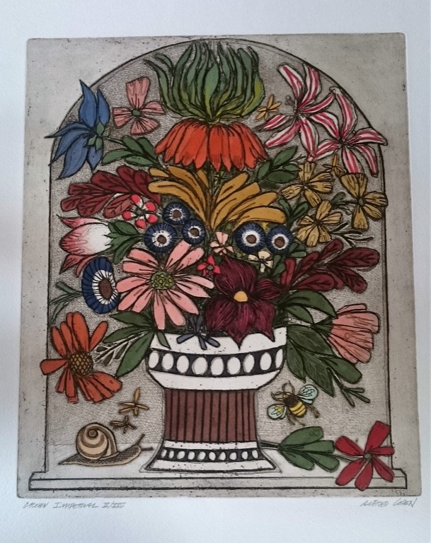 Alfred Cohen, ets , Crown imperial verkocht voor € 35!