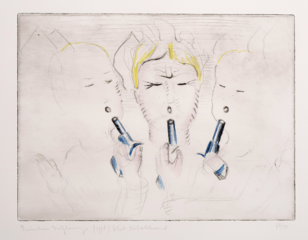 Rinke Nijburg: Ets, Het slotakkoord + Remco Campert: Gedicht, Schietgebed kopen? Bied vanaf 40!