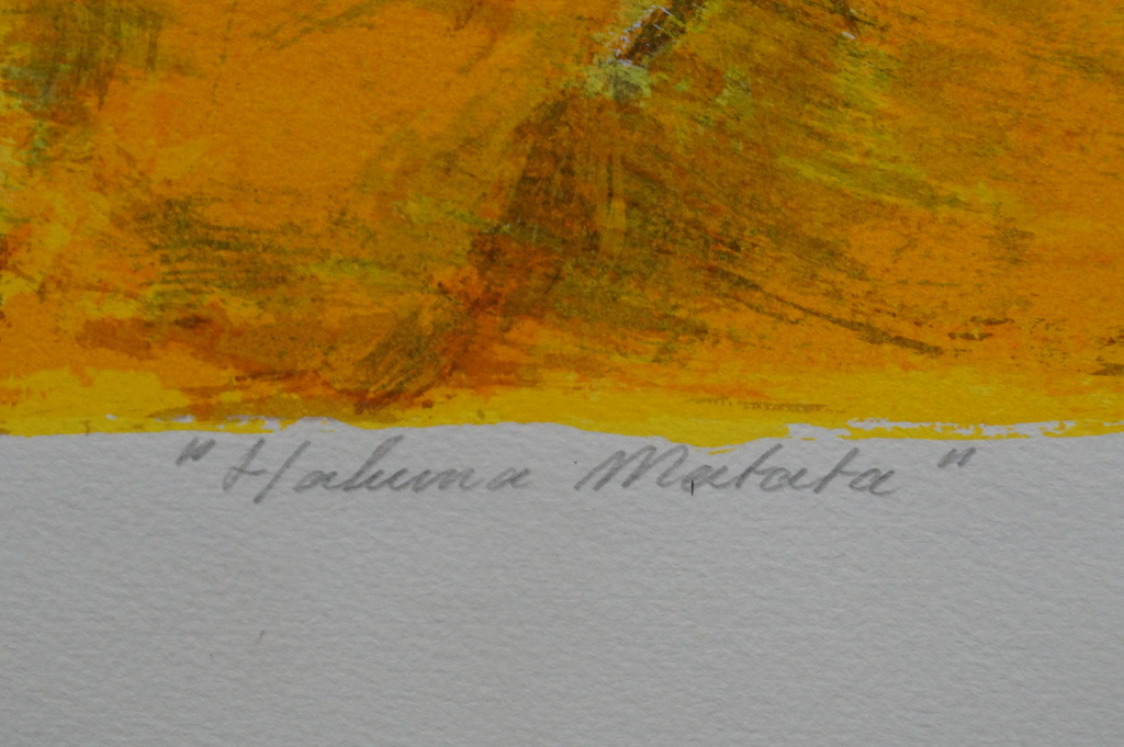 Willem van Scheijndel - gesigneerde zeefdruk - Hakuma Matata kopen? Bied vanaf 30!