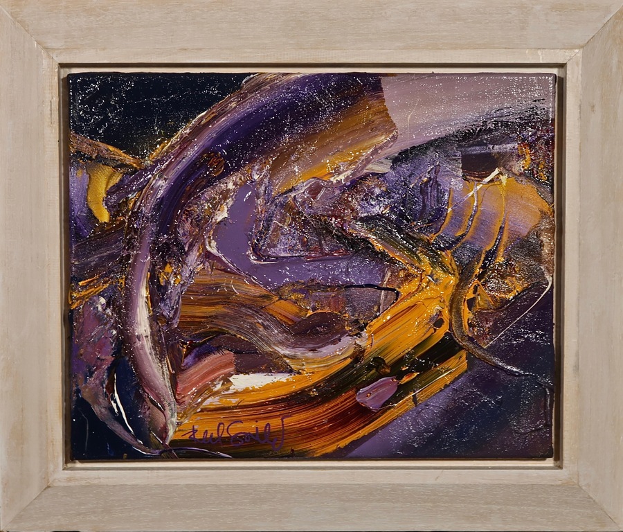 Bert Smidt: Acryl op doek, Zonder titel - Ingelijst verkocht voor € 80!