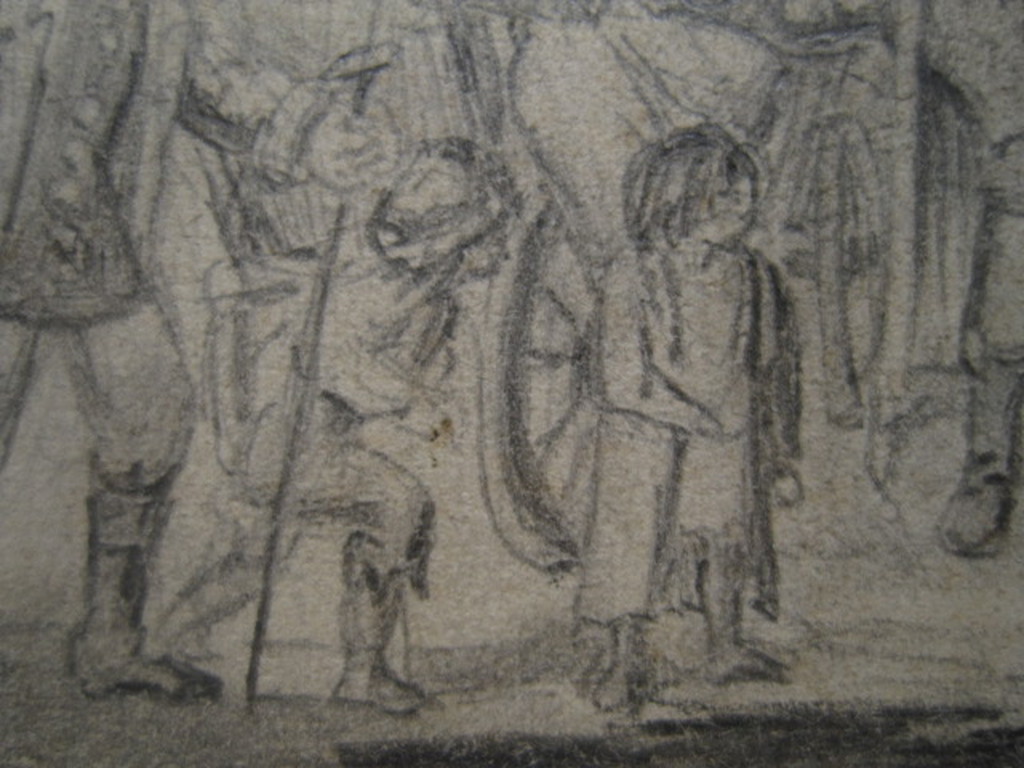 Originele 18e eeuwse potloodtekening "boerenbruiloft" Jacob v Strij 1756-1815 kopen? Bied vanaf 1!