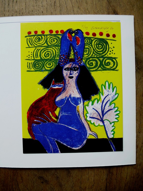 Corneille, litho: Femme et oiseaux, 1980, handgesigneerd kopen? Bied vanaf 1!