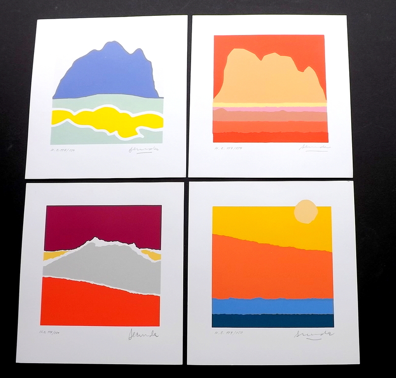 Arthur Secunda - 4x gesigneerde litho - Landscape I,II,III,IV kopen? Bied vanaf 1!