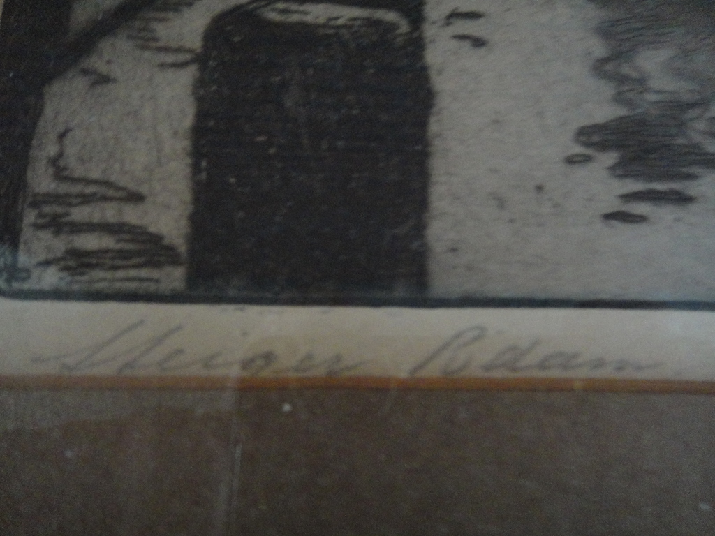 A.W. van Munster, ets, 'steiger Rotterdam, kopen? Bied vanaf 1!