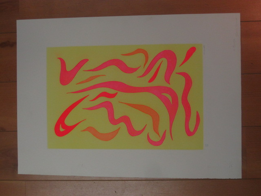 Giulio Turcato 1912-1995 - grondlegger FORMA1 - Lithografie "compositie" gesign  kopen? Bied vanaf 1!