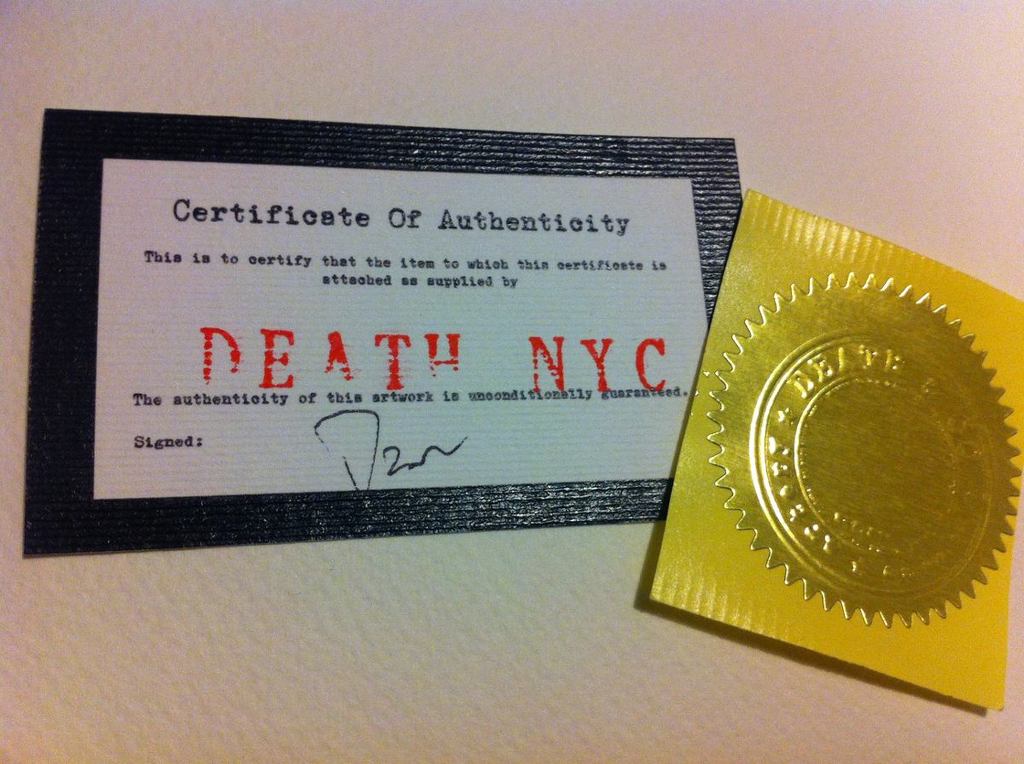 DEATH NYC: '4 Drip Monroe' - opl. 100 ex. - met COA kopen? Bied vanaf 39!