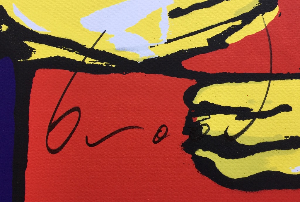 Herman Brood - Gesigneerde zeefdruk op linnen: Tough Bump kopen? Bied vanaf 550!
