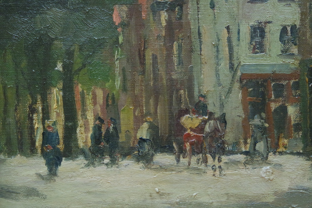 Hobbe SMITH: (1862-1942) - maroufle - Hollands stadsgezicht kopen? Bied vanaf 585!