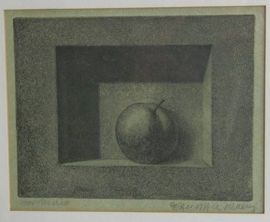 Jean-Paul Vroom: Ets en Aquatint, Appel - Ingelijst kopen? Bied vanaf 35!