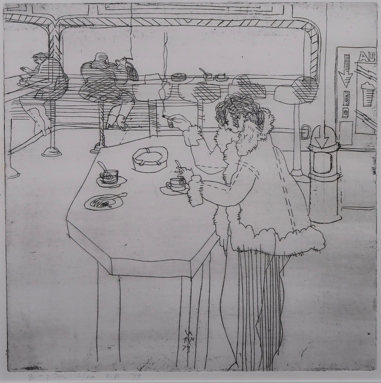 Onbekend gesigneerd: Ets, Z.T. - Ingelijst kopen? Bied vanaf 1!