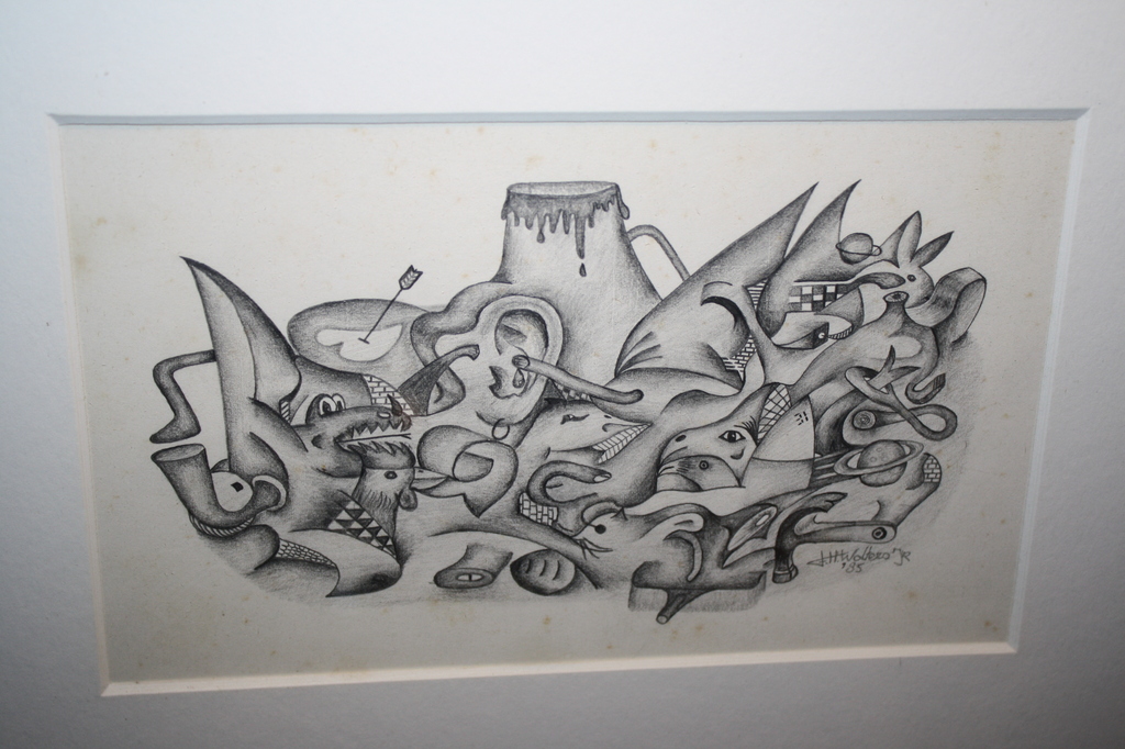 ILLUSIE TEKENING in manier escher door JH WOLTERS kopen? Bied vanaf 1!