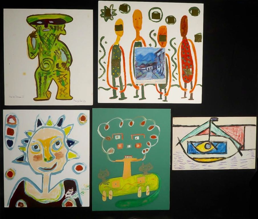 Lot met 5x gemengde techniek van Meertje Kaal kopen? Bied vanaf 1!