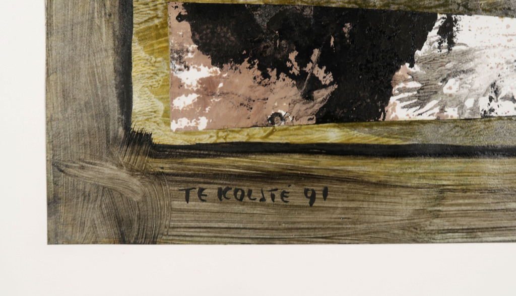 Kees te Kolste: Acryl en collage op papier, Zonder titel III kopen? Bied vanaf 1!