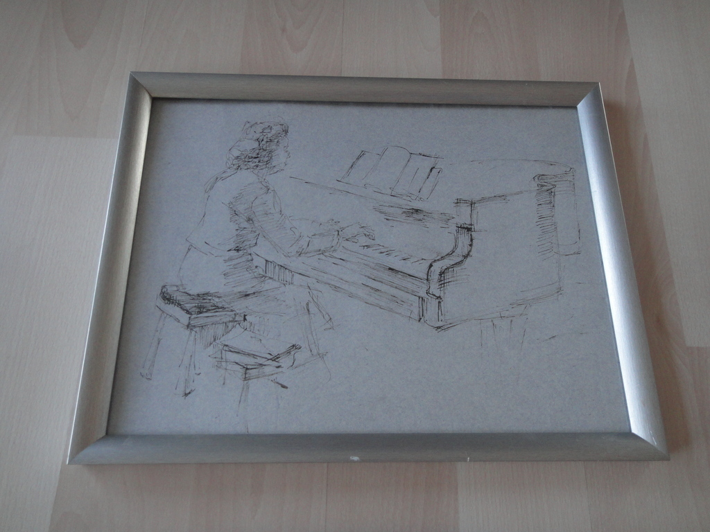 Elie Neuburger (1891-1972) - inkttekening - 'aan de vleugel' kopen? Bied vanaf 1!