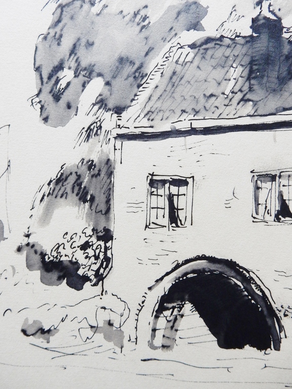 Harm Kamerlingh Onnes (1893-1985) - Inkt / aquarel 'Delft'  kopen? Bied vanaf 175!