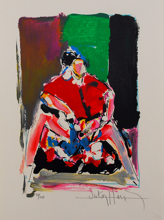 Victor Hasch  -l'Espagnole- Mooie Lithografie. Handgesigneerd/Genummerd. kopen? Bied vanaf 47!