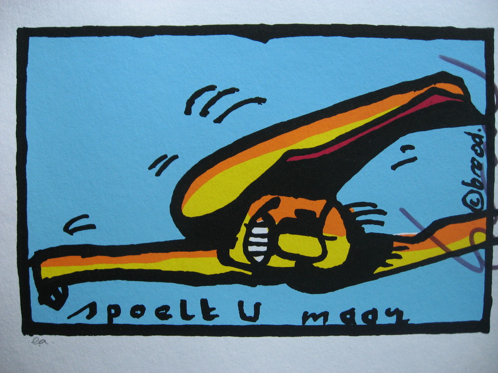 Herman Brood: Kleurenzeefdruk, Spoelt u maar kopen? Bied vanaf 60!