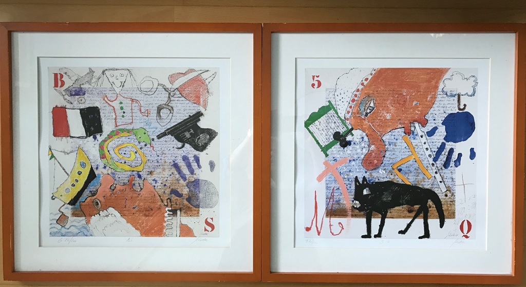 Christian Silvain - Lot van 2 gesigneerde zeefdrukken - ingelijst - oplage 100 verkocht voor € 145!