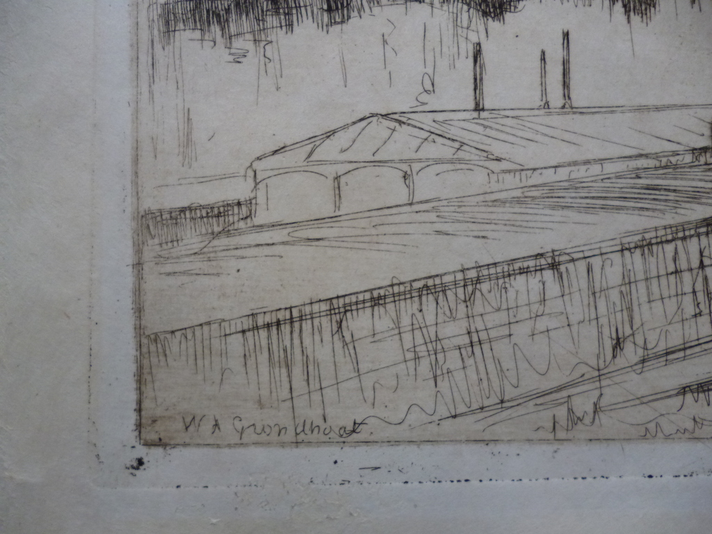 Willem Adrianus Grondhout - ets - Boekenstalletjes langs de Seine kopen? Bied vanaf 30!