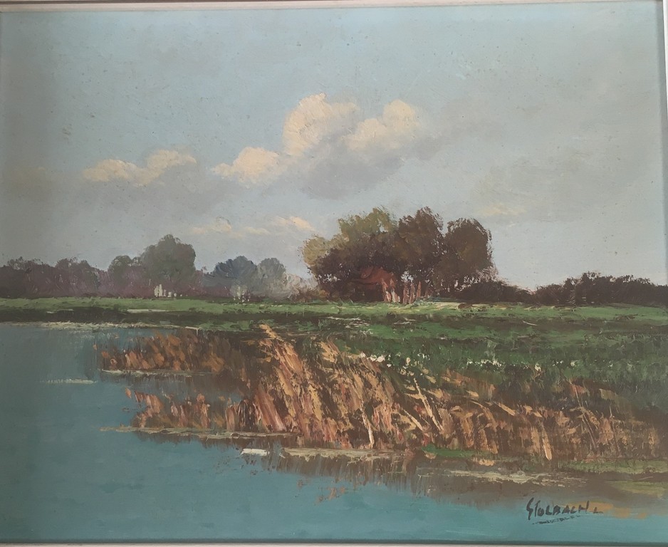 Onbekende Kunstenaar - Olieverf op paneel - Landschap gesigneerd kopen? Bied vanaf 1!