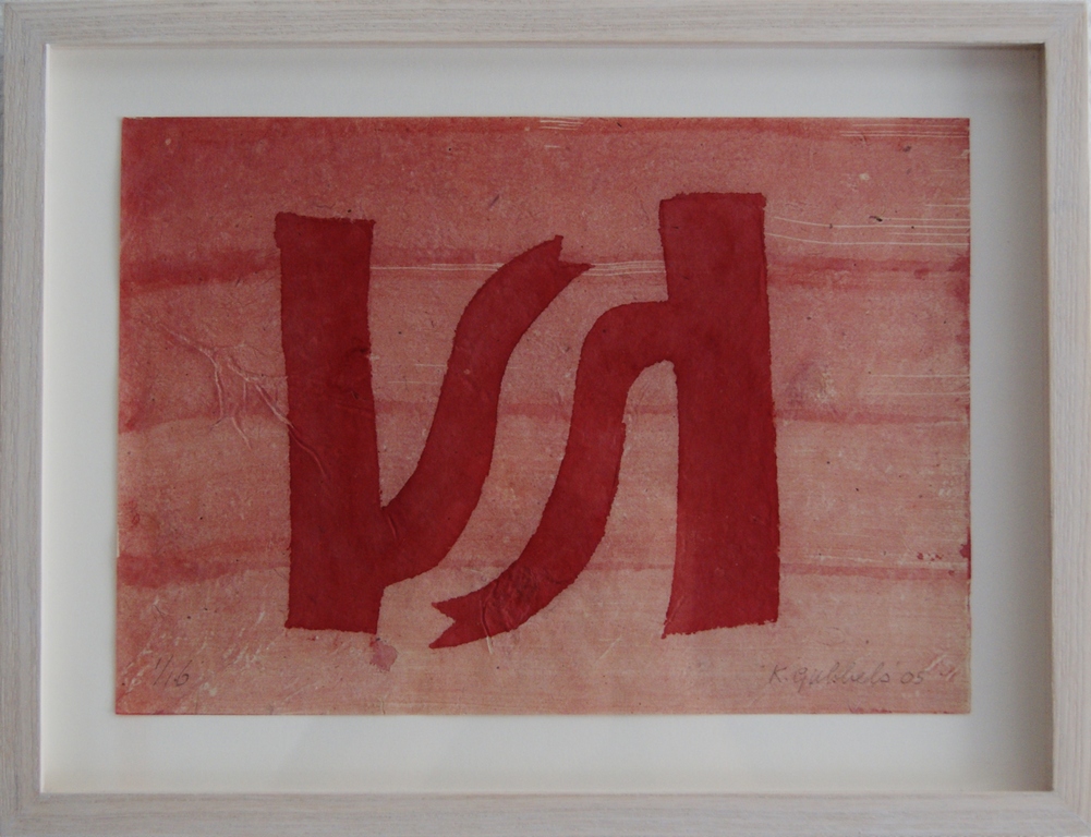 Klaas Gubbels sjabloondruk met aquarel uit 2005. kopen? Bied vanaf 395!