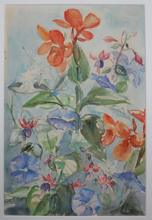 Courtine Wit: Aquarel, Bloemen kopen? Bied vanaf 1!