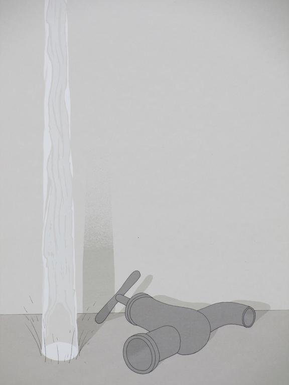 Jeroen Henneman, Kraan en Waterstraal, Zeefdruk 1973 kopen? Bied vanaf 100!