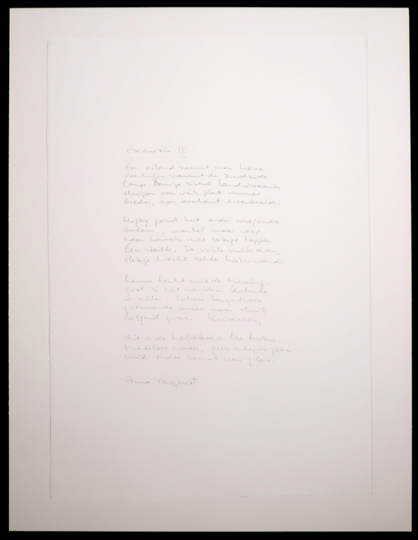 Cees Andriessen: Houtsnede, Z.T. + Anna Enquist: Gedicht, Excursie II kopen? Bied vanaf 35!