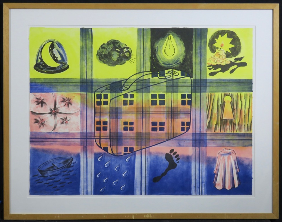 Mareike Geys: Litho, Reiziger save - Ingelijst verkocht voor € 35!