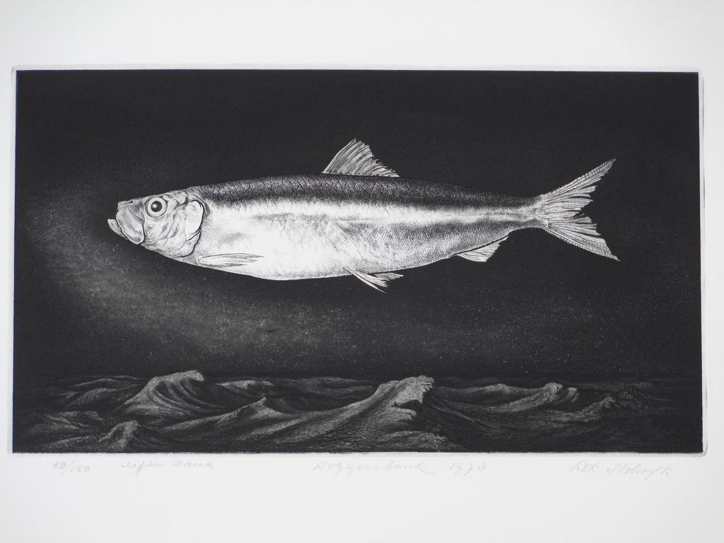 Dick Stolwijk, Doggersbank, Ets 1978 verkocht voor € 50!