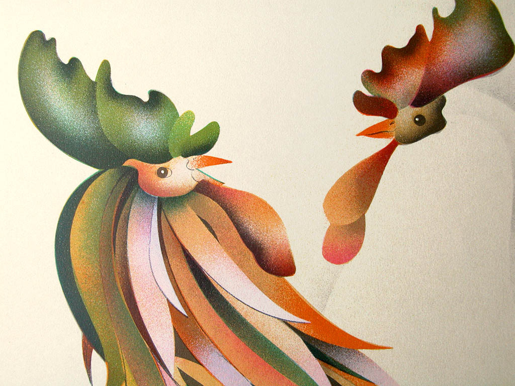 DONADINI, ‘Les deux amis’, originele litho, handgesigneerd kopen? Bied vanaf 45!