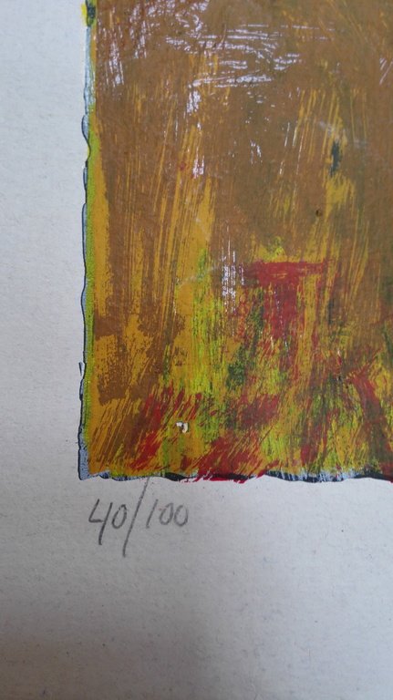 Theo Onnes, zeefdruk op handgeschept papier, Titel: Ida kopen? Bied vanaf 50!