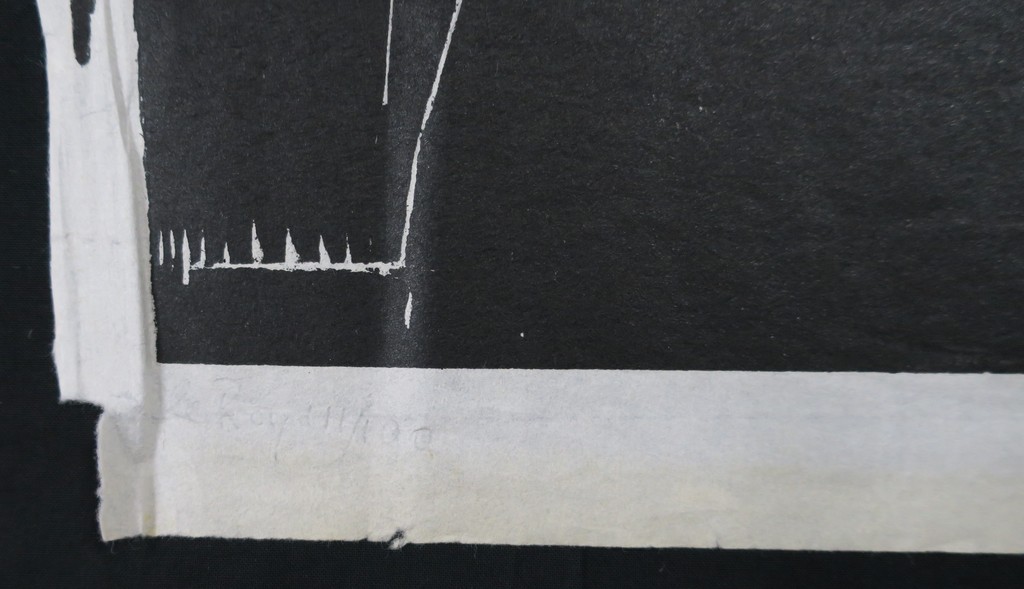 Guillaume Le Roy: Houtsnede op Rijstpapier, Z.T. (Abstracte compositie) kopen? Bied vanaf 35!