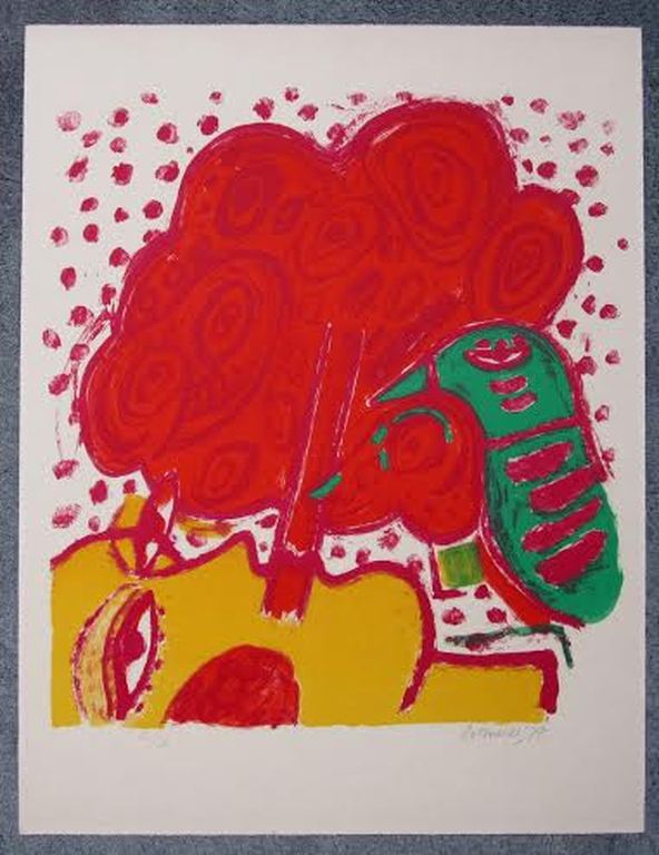 CORNEILLE.  Prachtige litho uit 1977. Handgesigneerd met potlood. Groot formaat. kopen? Bied vanaf 295!