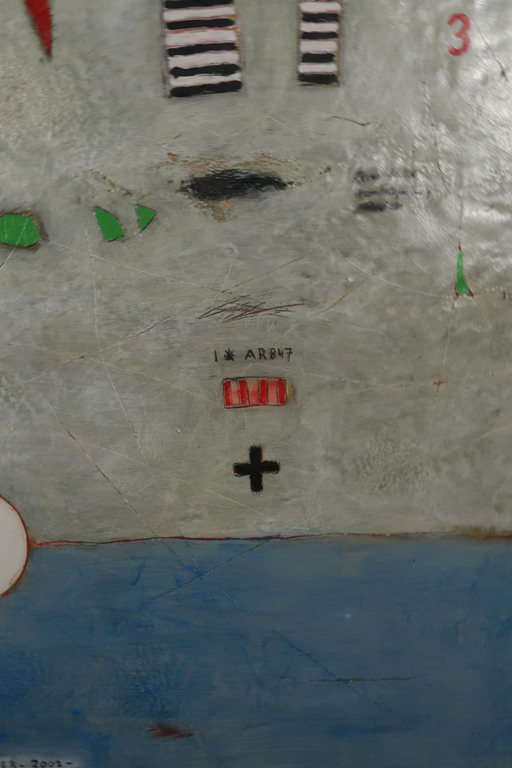 Jan van der Ster: Gemengde techniek op Doek, Sundancing - Ingelijst (Groot!) kopen? Bied vanaf 500!