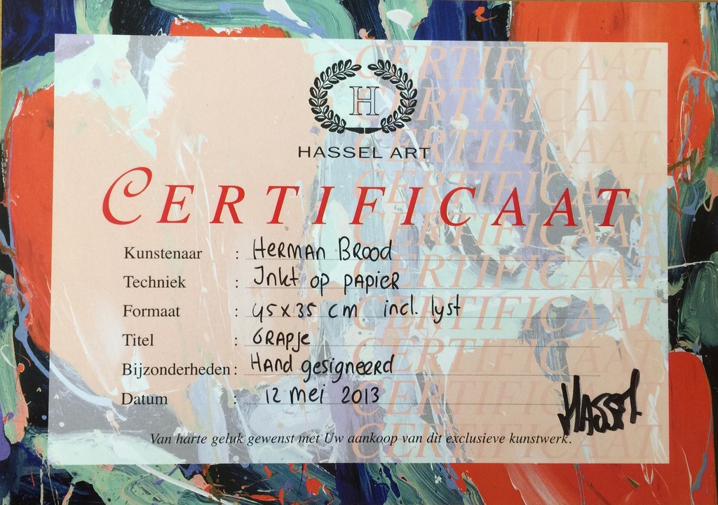 Herman Brood - originele tekening - inkt (uit injectienaald op papier/ingelijst kopen? Bied vanaf 1!