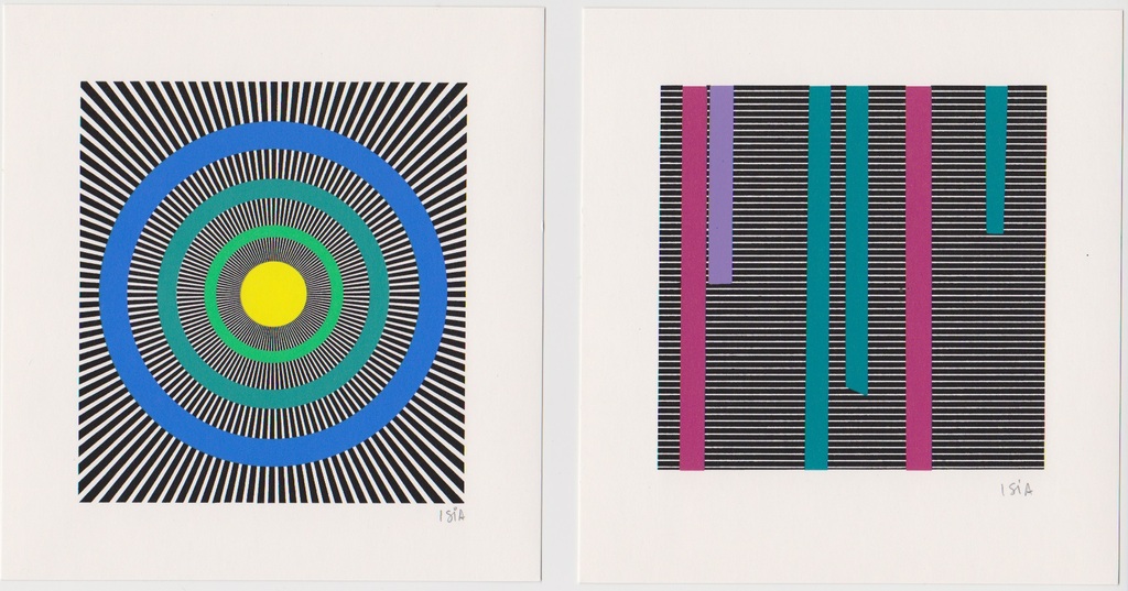 Isia Leviant: Twee lithografien, Op-art kopen? Bied vanaf 30!