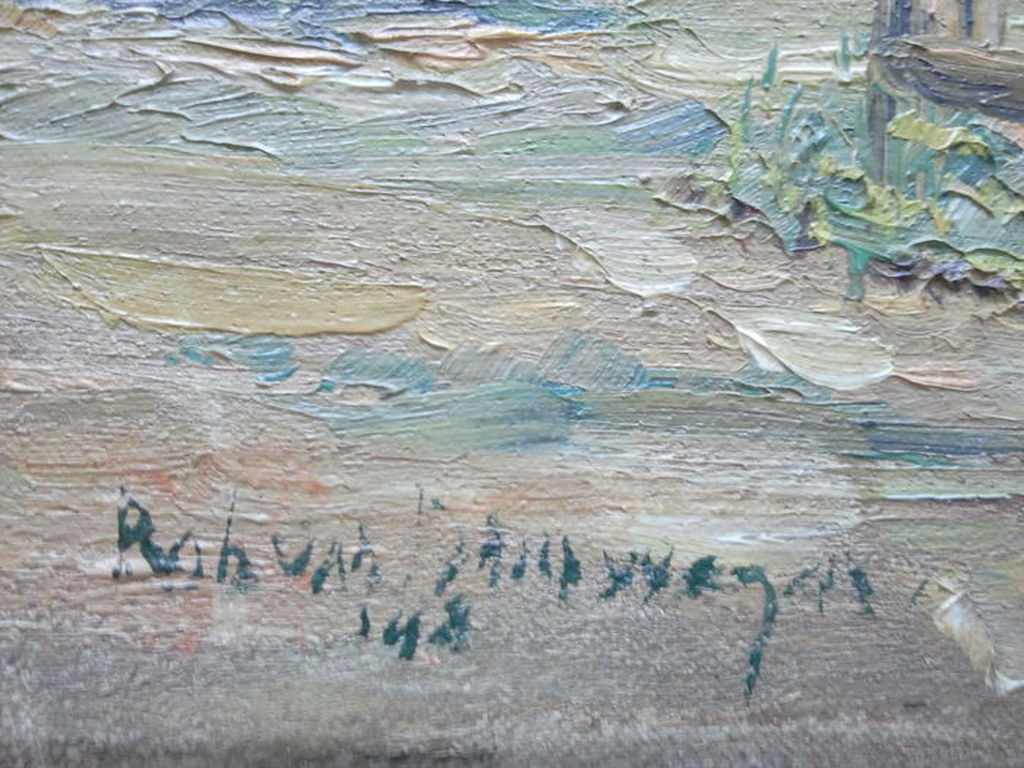Landschap - olieverf op doek - gesigneerd kopen? Bied vanaf 1!